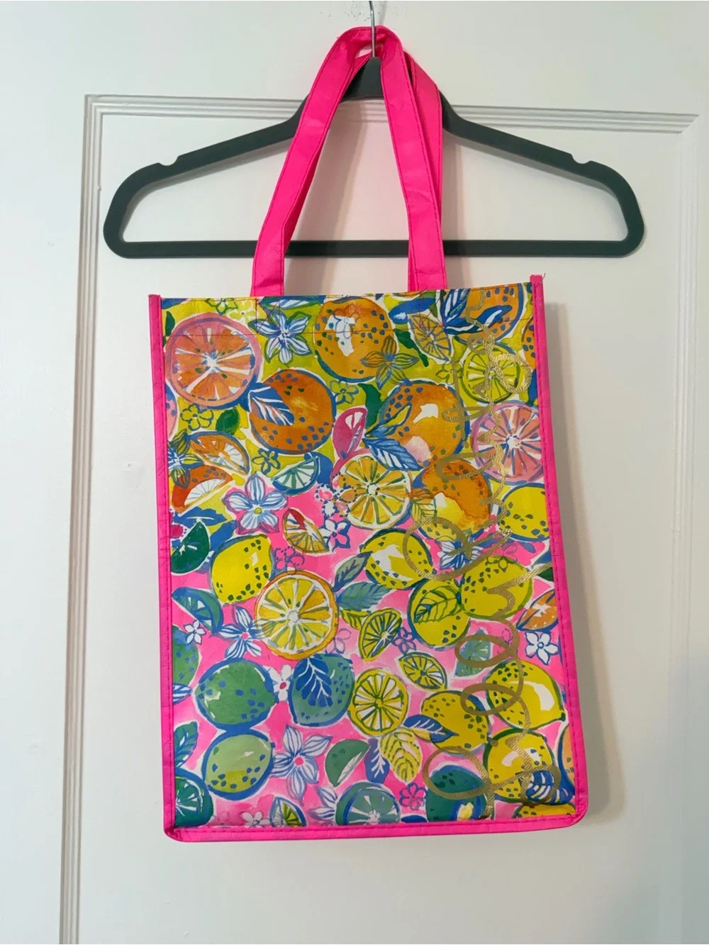 Lilly Pulitzer Pink Citrus Pattern Tote